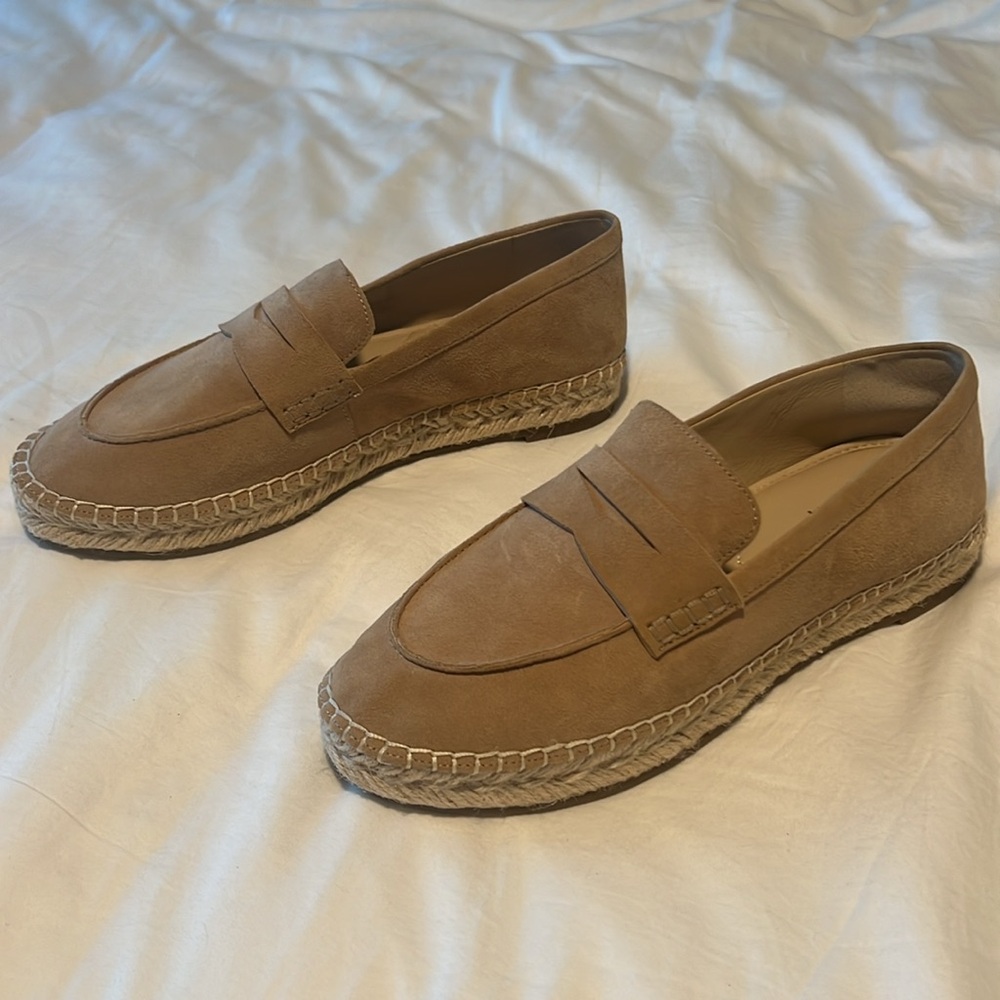 Brand new! Never worn! J McLaughlin tan suede espadrilles.